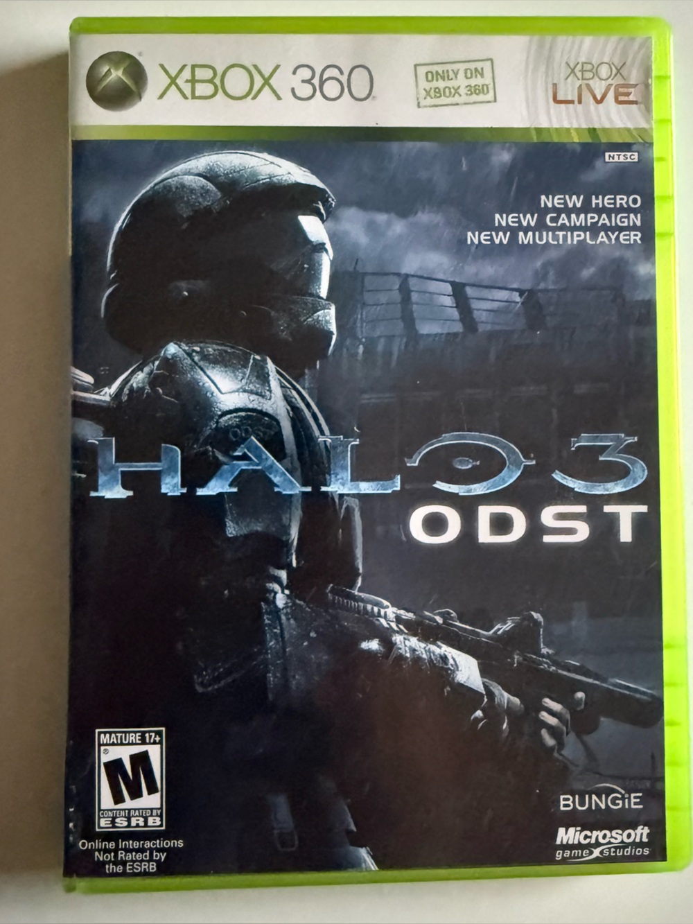 Halo 3: ODST (Xbox 360) - Black Cover, Green Case